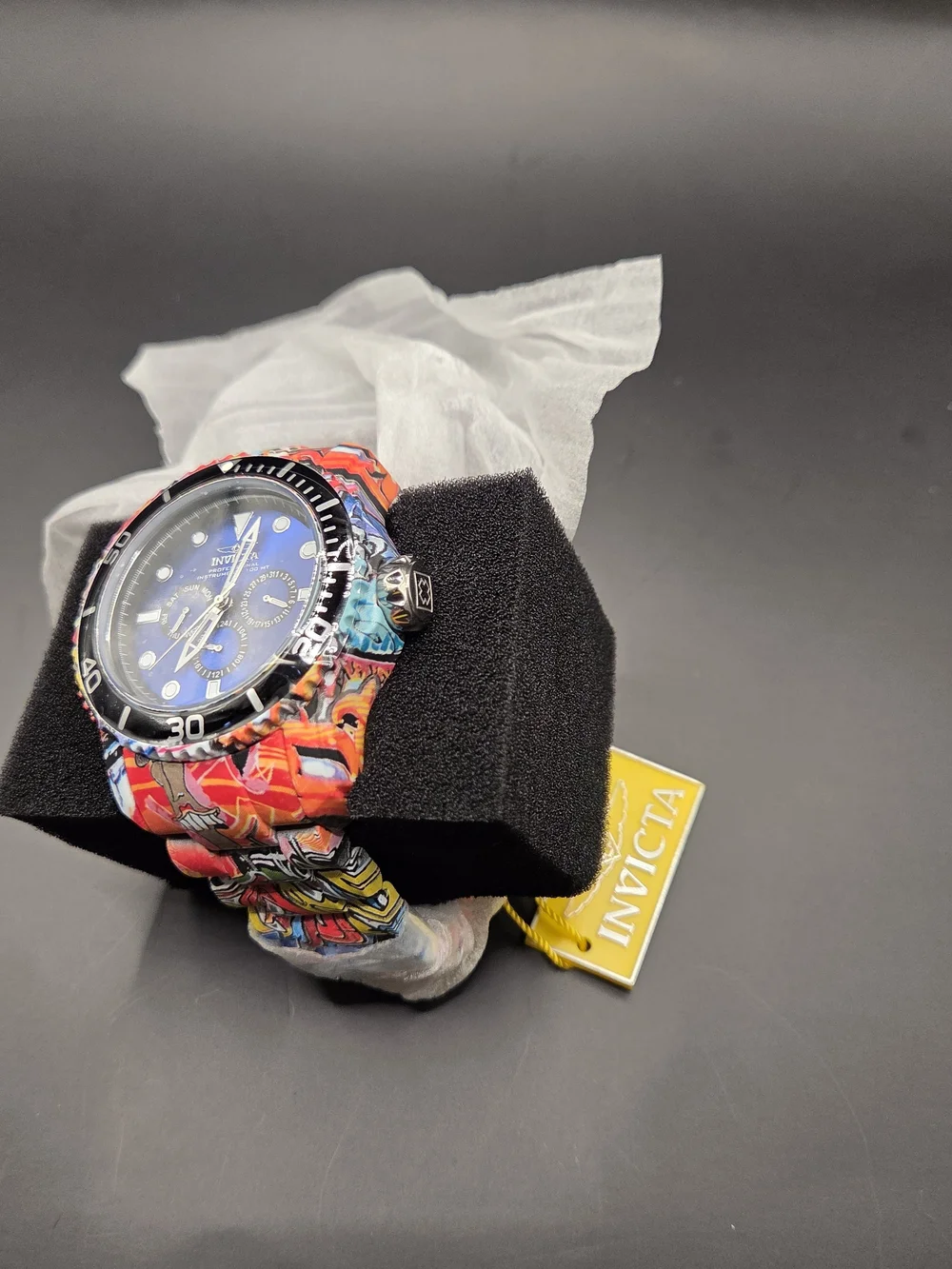 Invicta Pro Diver 47856 Men's 48.8mm Graffiti Hydroplated Blue Dial Quartz Watch